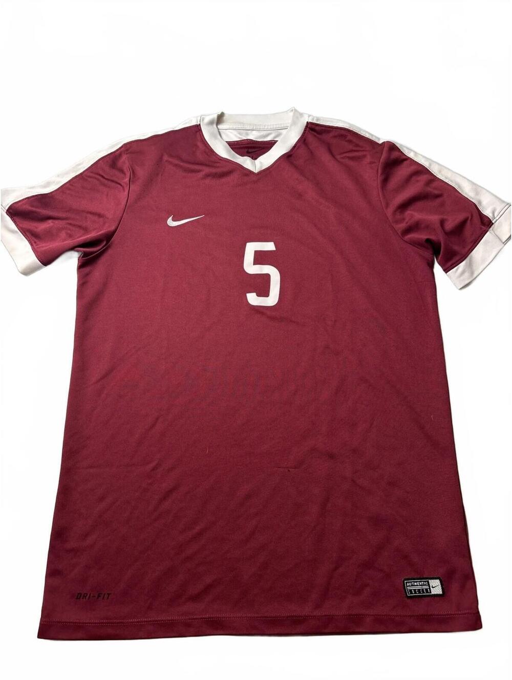 Nike Authentic Soccer Jersey Maroon with White Accents SizeM